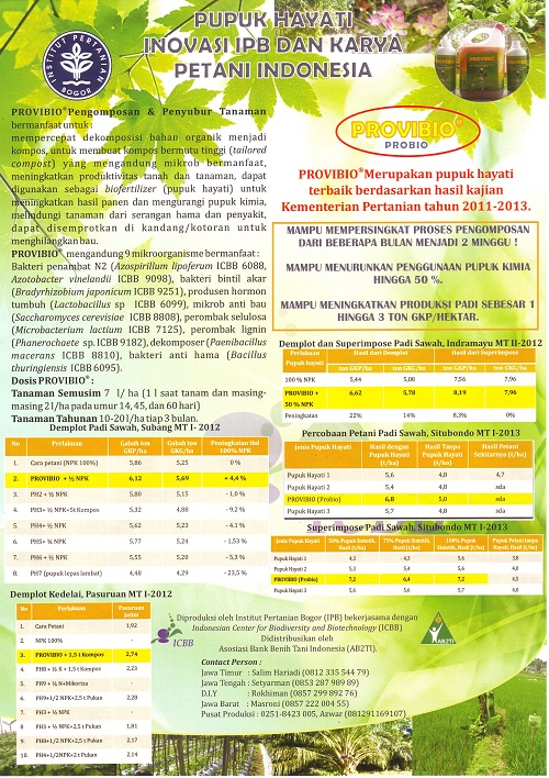 pupuk hayati inovasi ipb dan karya petani indonesia